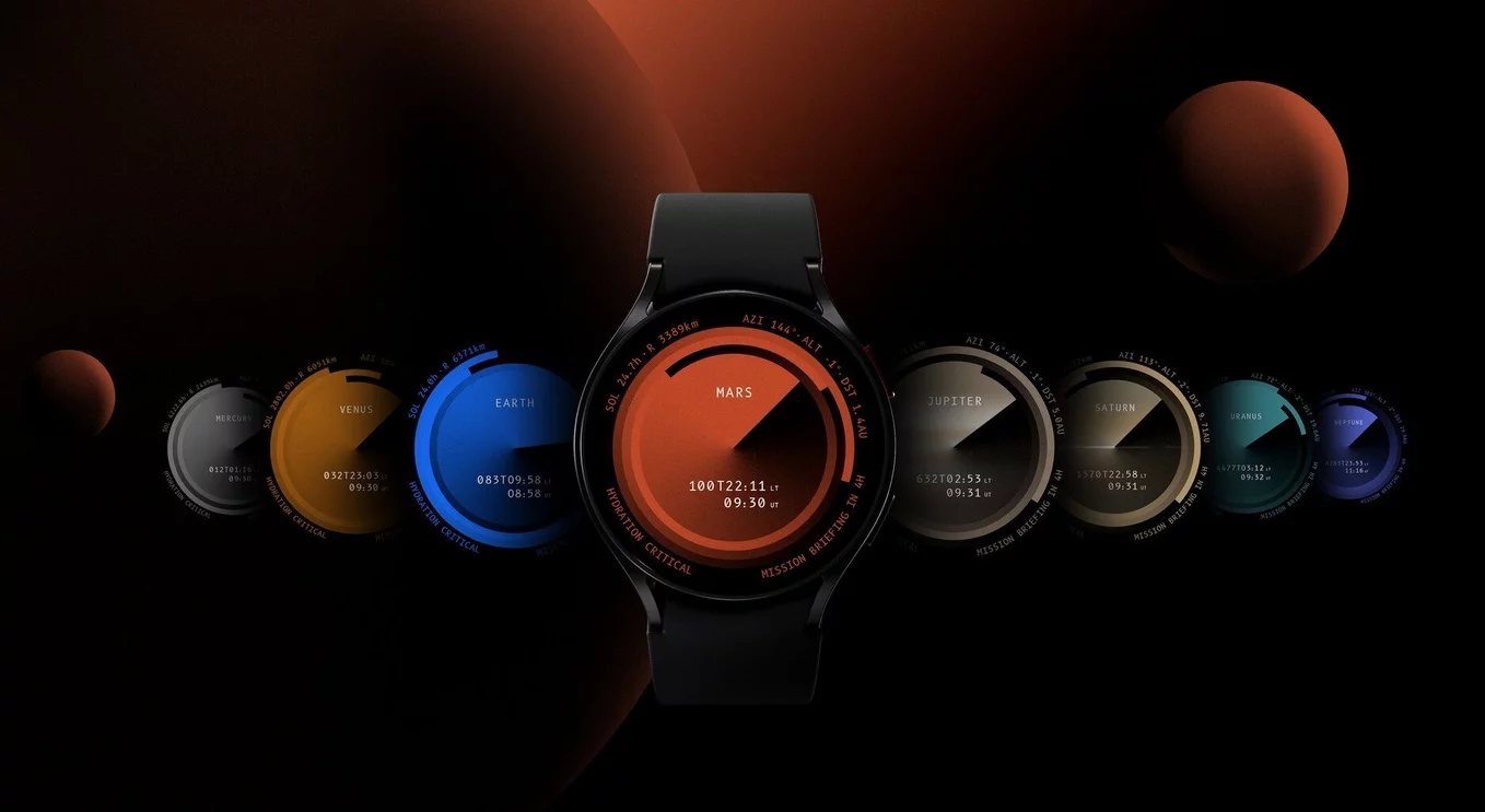 Galaxy Time - Galaxy Watch Mostram o Tempo em Outros Planetas