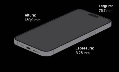 O iPhone 14 Pro Max vem com tela gigante de 6,7 Polegadas