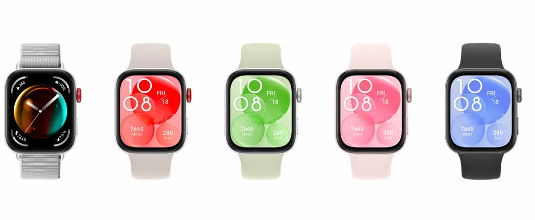 Huawei Watch Fit com tela AMOLED de 1,64 polegadas, monitoramento contínuo de SpO2 e 96 modos de treino.